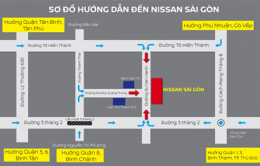 HƯỚNG DẪN KHÁCH HÀNG ĐẾN NISSAN SÀI GÒN VỊ TRÍ MỚI
